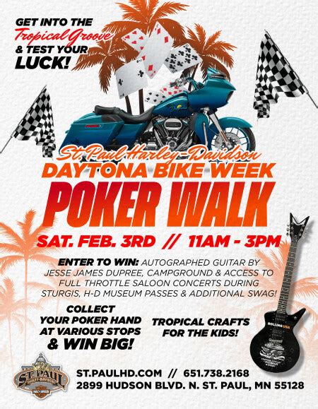 Daytona bike week poker é executado