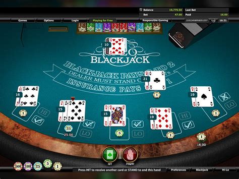 Jugar blackjack en linea